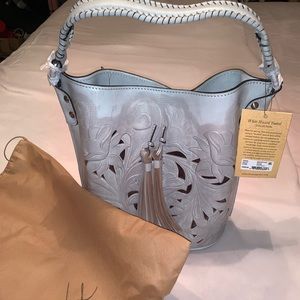 Patricia Nash Octavia bucket bag light grey NWT